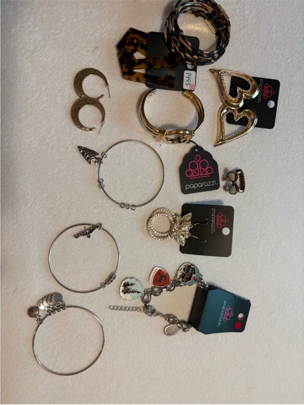 paparazzi Gold, Silver & Tortoiseshell Statement Jewelry Mix